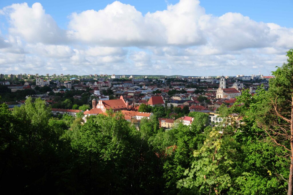 Panoramic view of Vilnius old city